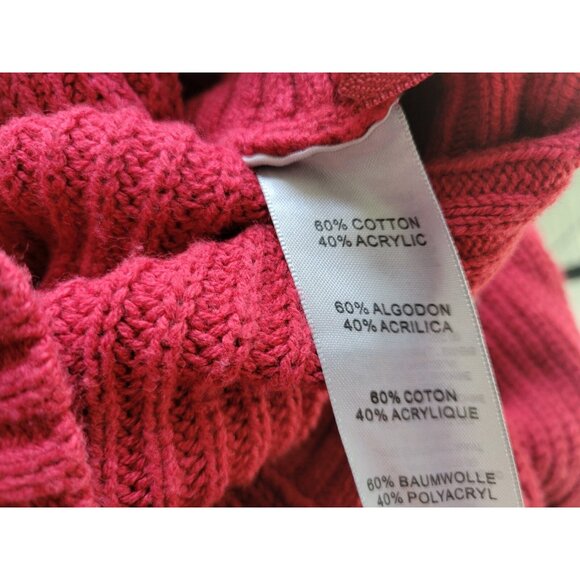 Avenue Womens Sweater 4X Plus Long Sleeve Side Zip Red Cotton Blend SWE111E - Picture 7 of 8